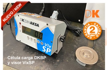 DINAKSA celula de carga DKBP tipo boton von visor VIXSP